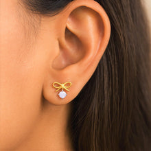 Load image into Gallery viewer, Diamond Bow Earrings