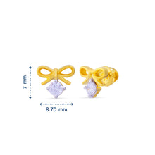 Load image into Gallery viewer, Diamond Bow Earrings