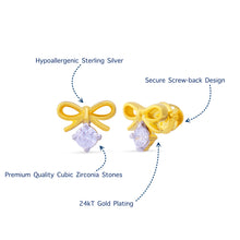 Load image into Gallery viewer, Diamond Bow Earrings