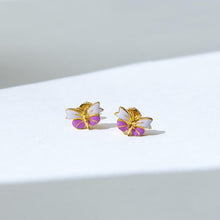 Load image into Gallery viewer, Two Tone Butterfly Earrings