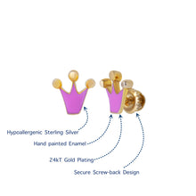 Load image into Gallery viewer, Crown Earrings