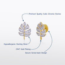 Load image into Gallery viewer, Diamond Leaf Earrings