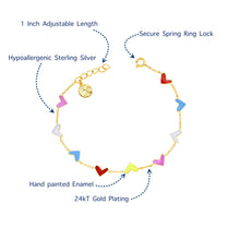 Load image into Gallery viewer, Mini Hearts Charm Bracelet