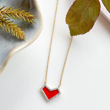 Load image into Gallery viewer, Faceted Heart Necklace