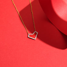 Load image into Gallery viewer, Faceted Heart Necklace