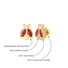 Load image into Gallery viewer, Ladybug Earrings