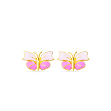 Load image into Gallery viewer, Two Tone Butterfly Earrings
