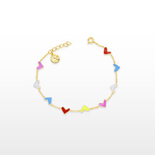 Load image into Gallery viewer, Mini Hearts Charm Bracelet