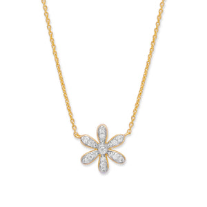 American Diamond Flower Necklace