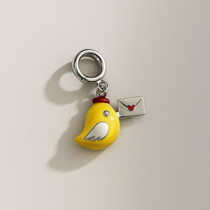 Lovebird Letter Charm