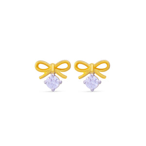 Diamond Bow Earrings