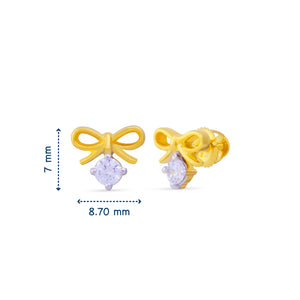 Diamond Bow Earrings