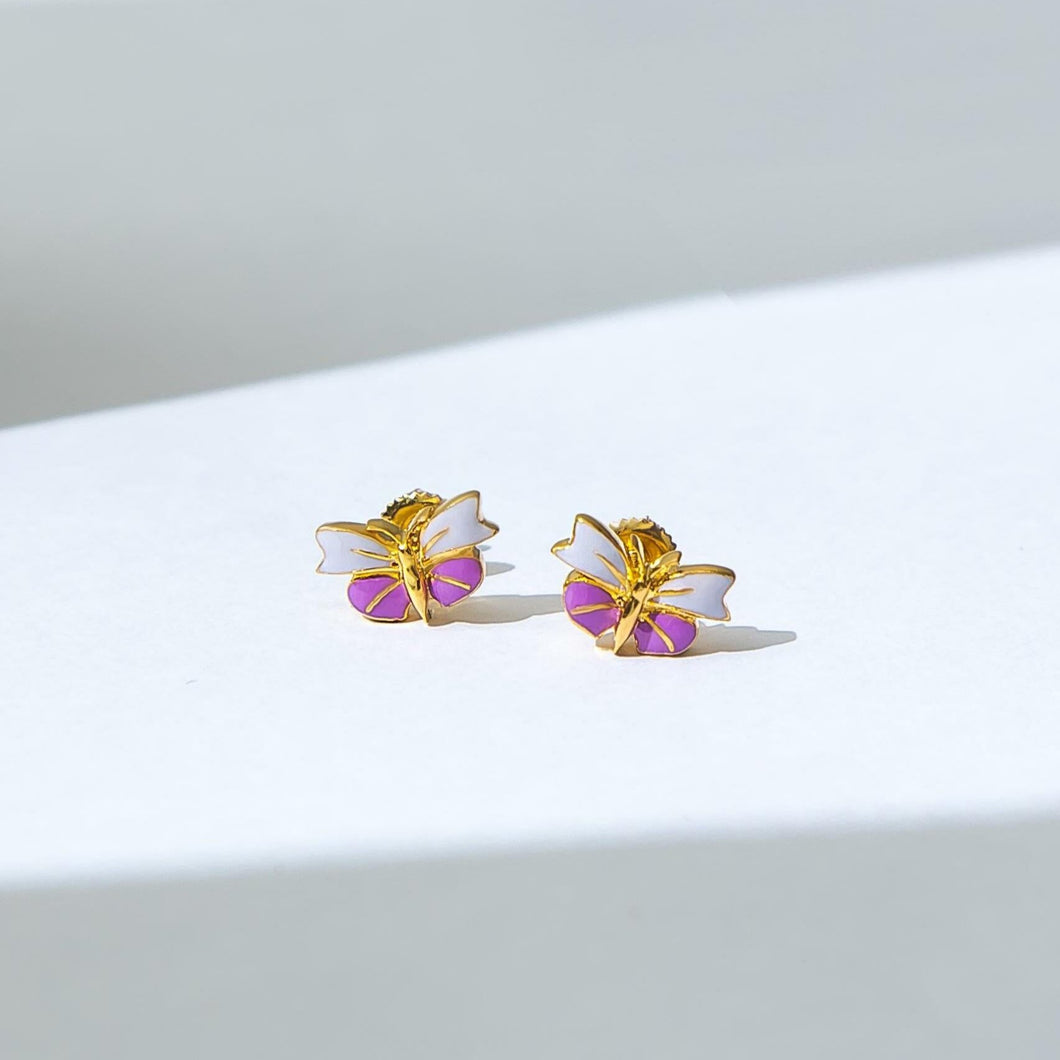 Two Tone Butterfly Earrings