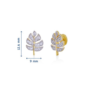 Diamond Leaf Earrings