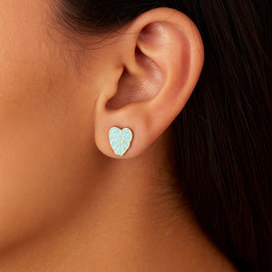 Leaf Enamel Earrings