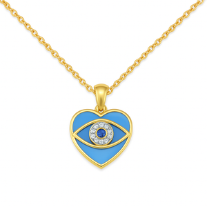 Evil Eye Heart Pendant