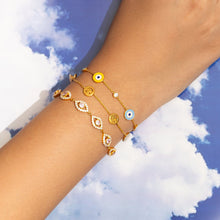 Load image into Gallery viewer, Pink Evil Eye Bracelet
