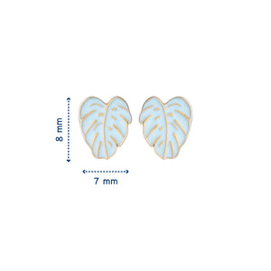 Leaf Enamel Earrings