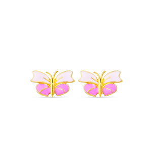 Two Tone Butterfly Earrings