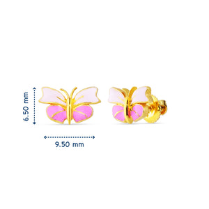 Two Tone Butterfly Earrings