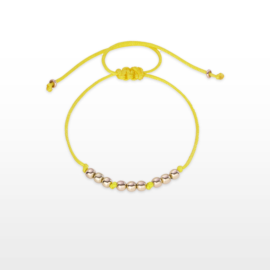 GG Petit 9 Gold Ball Yellow Thread Bracelet