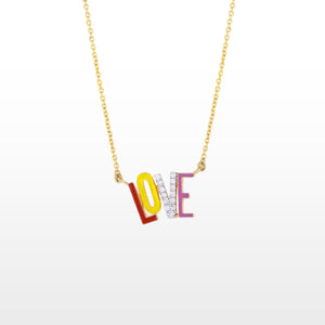 GG Petit Love Enamel Necklace