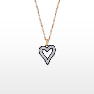 GG Petit Diamond Heart Outline Pendant