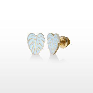 GG Petit Leaf Enamel Earrings