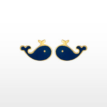 Load image into Gallery viewer, GG Petit Whale Enamel Earrings
