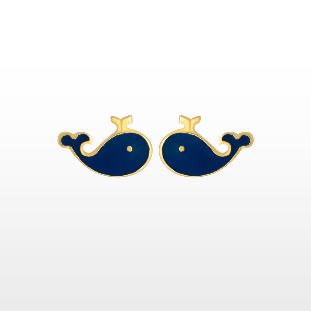 GG Petit Whale Enamel Earrings