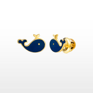GG Petit Whale Enamel Earrings